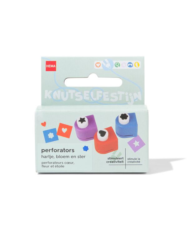 perforateurs avec c&oelig;ur, fleur et &eacute;toile - 15900420 - HEMA