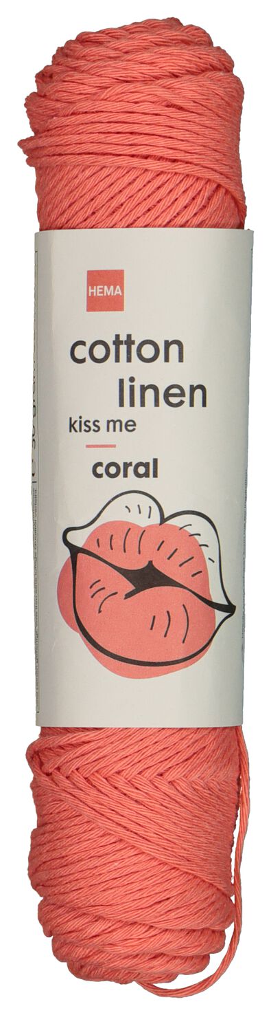 fil mélange coton et lin corail - 1000022681 - HEMA