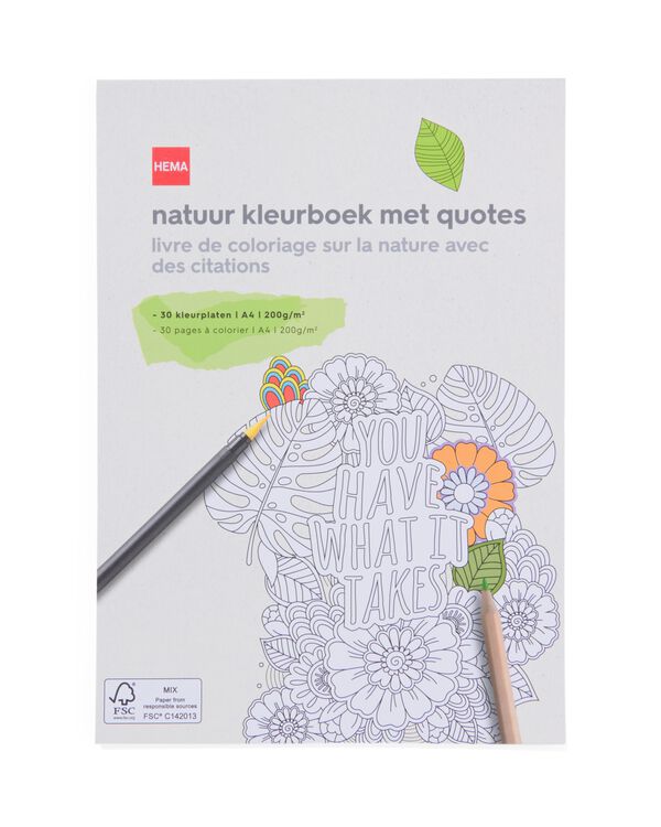 Malbuch mit Sprüchen, Natur - 60720183 - HEMA