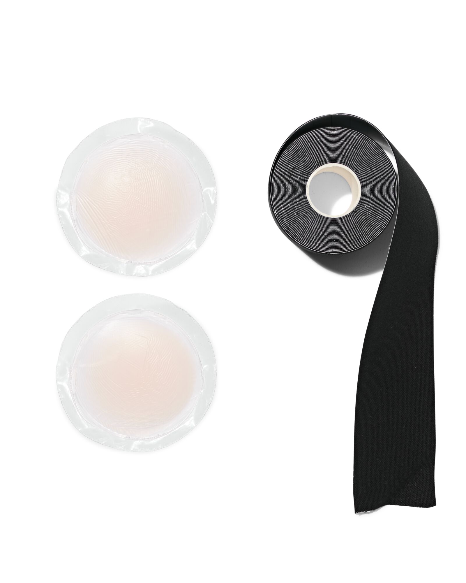 boobtape zwart 5m inclusief tepelpads - 11550101 - HEMA