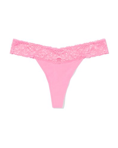 string femme coton et dentelle rose rose - 19601954PINK - HEMA