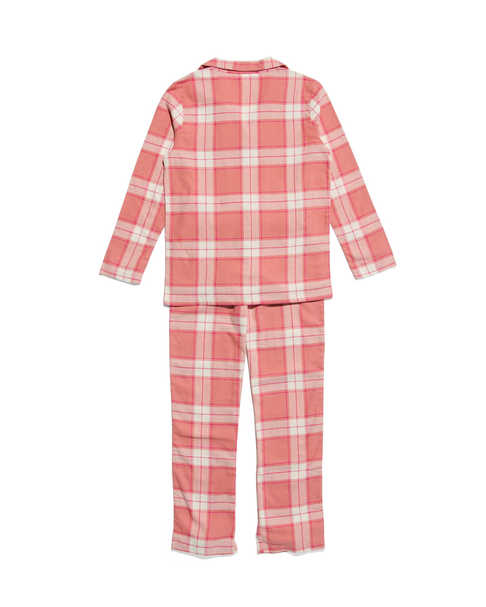 pyjama enfant flanelle à carreaux rose rose - 23070480PINK - HEMA
