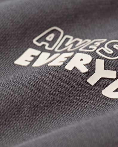 pull enfant tissu sweat texte gris fonc&eacute; gris fonc&eacute; - 30710911DARKGREY - HEMA
