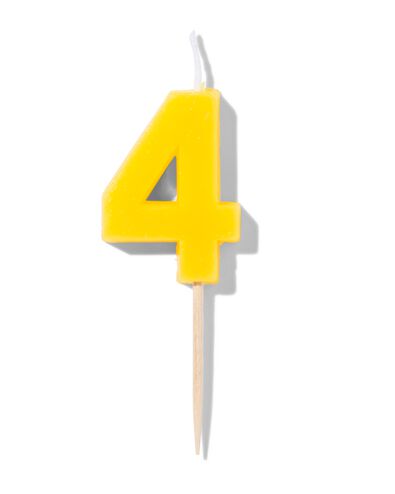 Bougie de g&acirc;teau chiffre 4 - 14250238 - HEMA