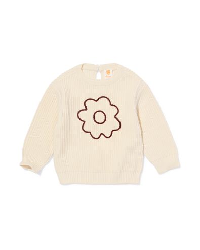 Babypullover mit Blumen ecru - 33049270ECRU - HEMA