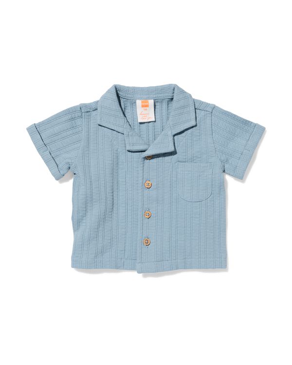 newborn blouse jersey blauw blauw - 33453220BLUE - HEMA