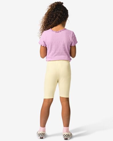leggings enfant courts ajost&eacute;s c&ocirc;tel&eacute;s fleurs - lot de 2 jaune p&acirc;le jaune p&acirc;le - 30863637LIGHTYELLOW - HEMA