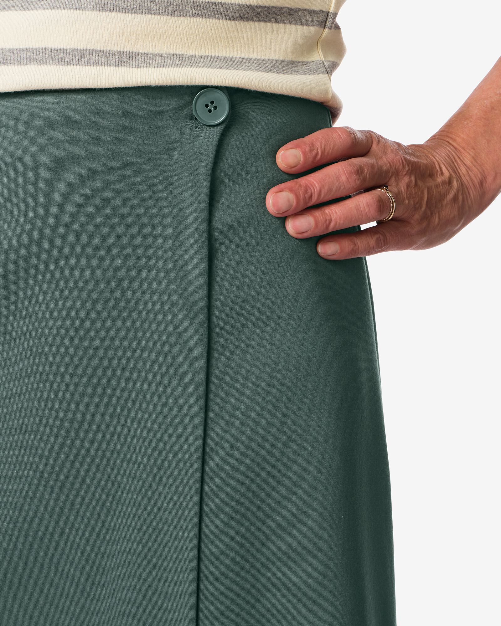 dames overslagrok Ember donkergroen donkergroen - 36203250DARKGREEN - HEMA