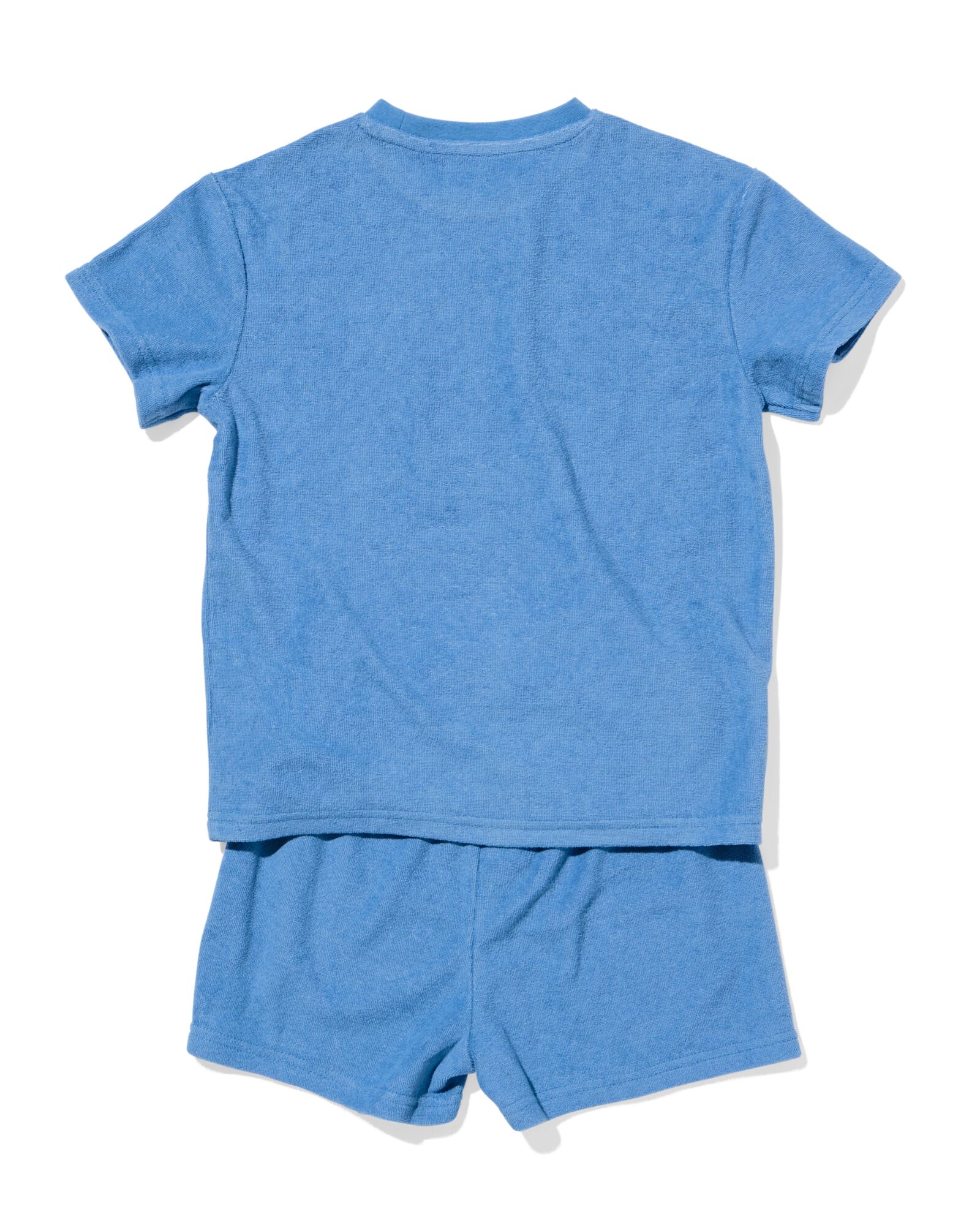 kindershortama badstof croissant blauw blauw - 23002060BLUE - HEMA