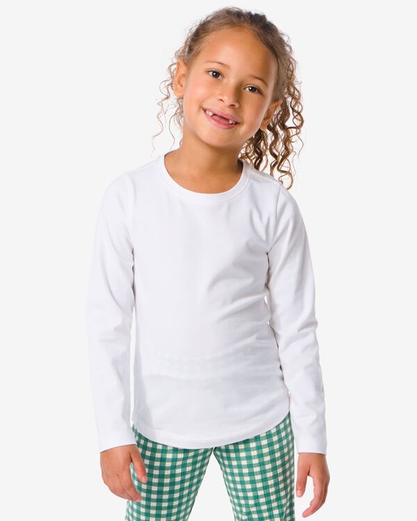 kinder t-shirts biologisch katoen - 2 stuks wit wit - 30835607WHITE - HEMA