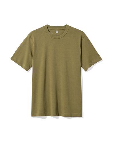 heren T-shirt Elias jersey middengroen middengroen - 2129960MIDGREEN - HEMA