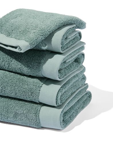 serviettes de bain - h&ocirc;tel extra doux vert marin serviette 70 x 140 - 5284610 - HEMA