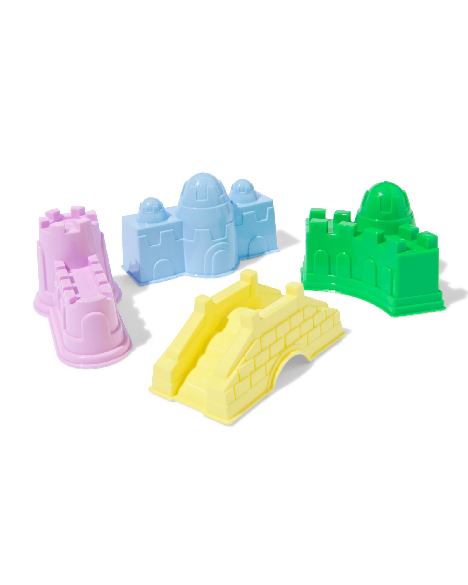 moules &agrave; sable plastique ch&acirc;teaux - 4 pi&egrave;ces - 15800072 - HEMA
