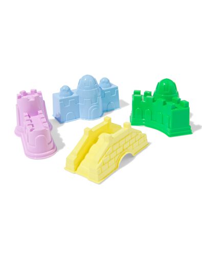 moules &agrave; sable plastique ch&acirc;teaux - 4 pi&egrave;ces - 15800072 - HEMA