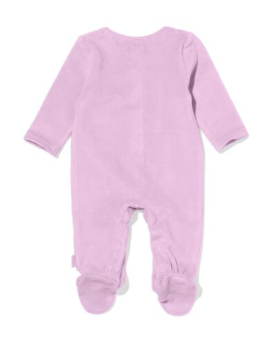 newborn boxpakje rib velours paars paars - 33439320PURPLE - HEMA