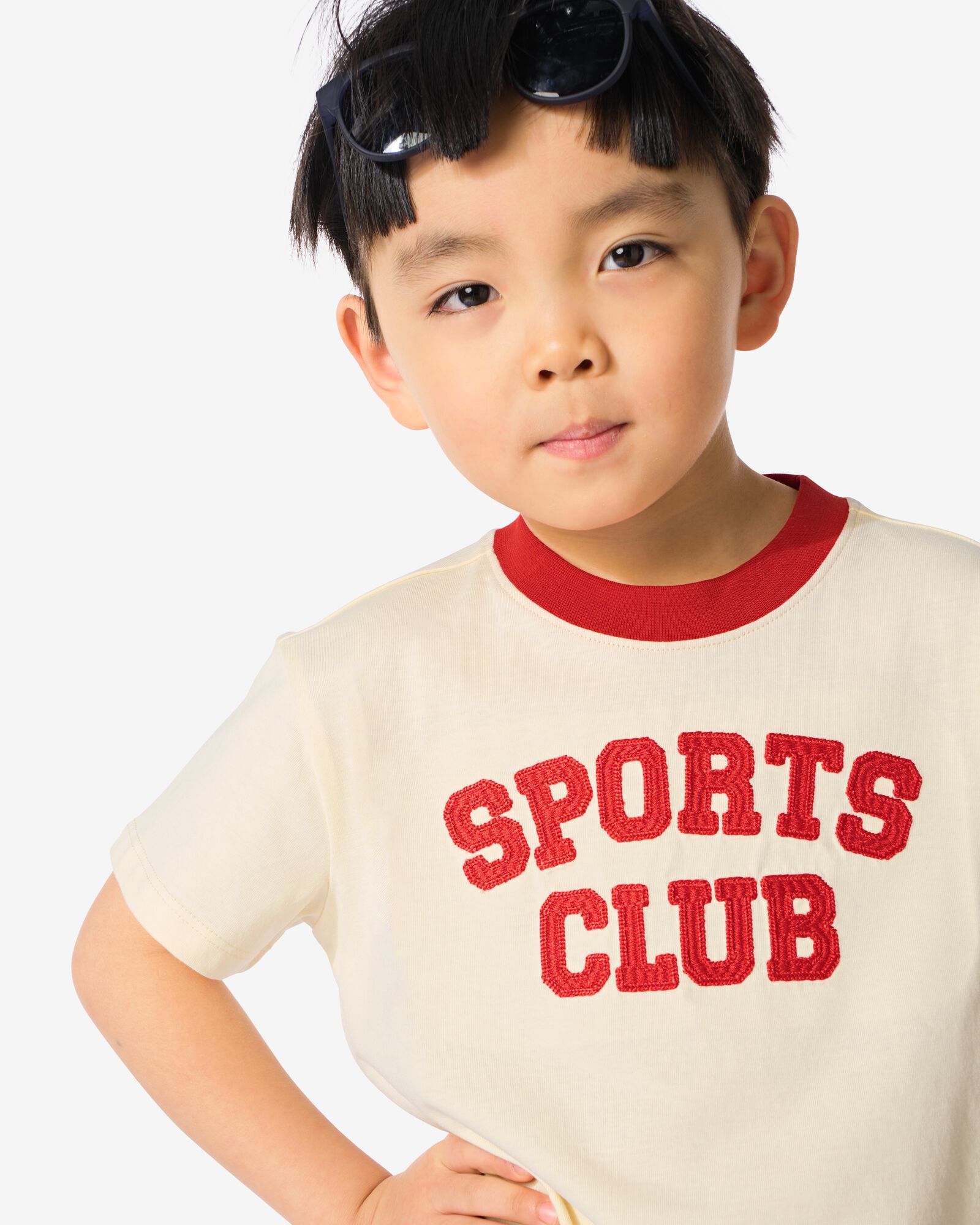kinder T-shirt 'sports club' rood - 30705206RED - HEMA