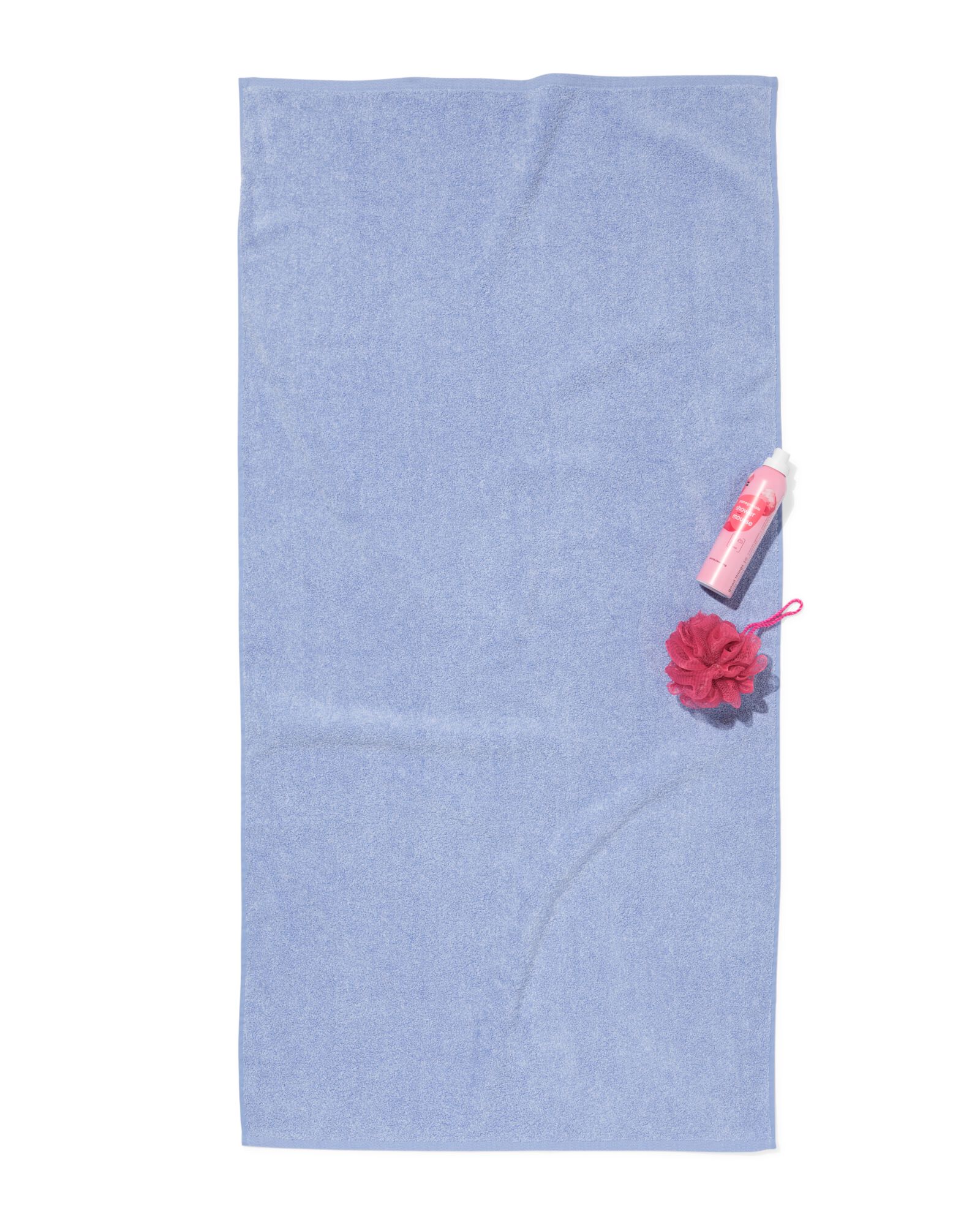 serviettes de bain - qualit&eacute; &eacute;paisse bleu serviette 70 x 140 - 5200355 - HEMA