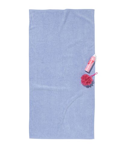 serviettes de bain - qualit&eacute; &eacute;paisse bleu serviette 70 x 140 - 5200355 - HEMA