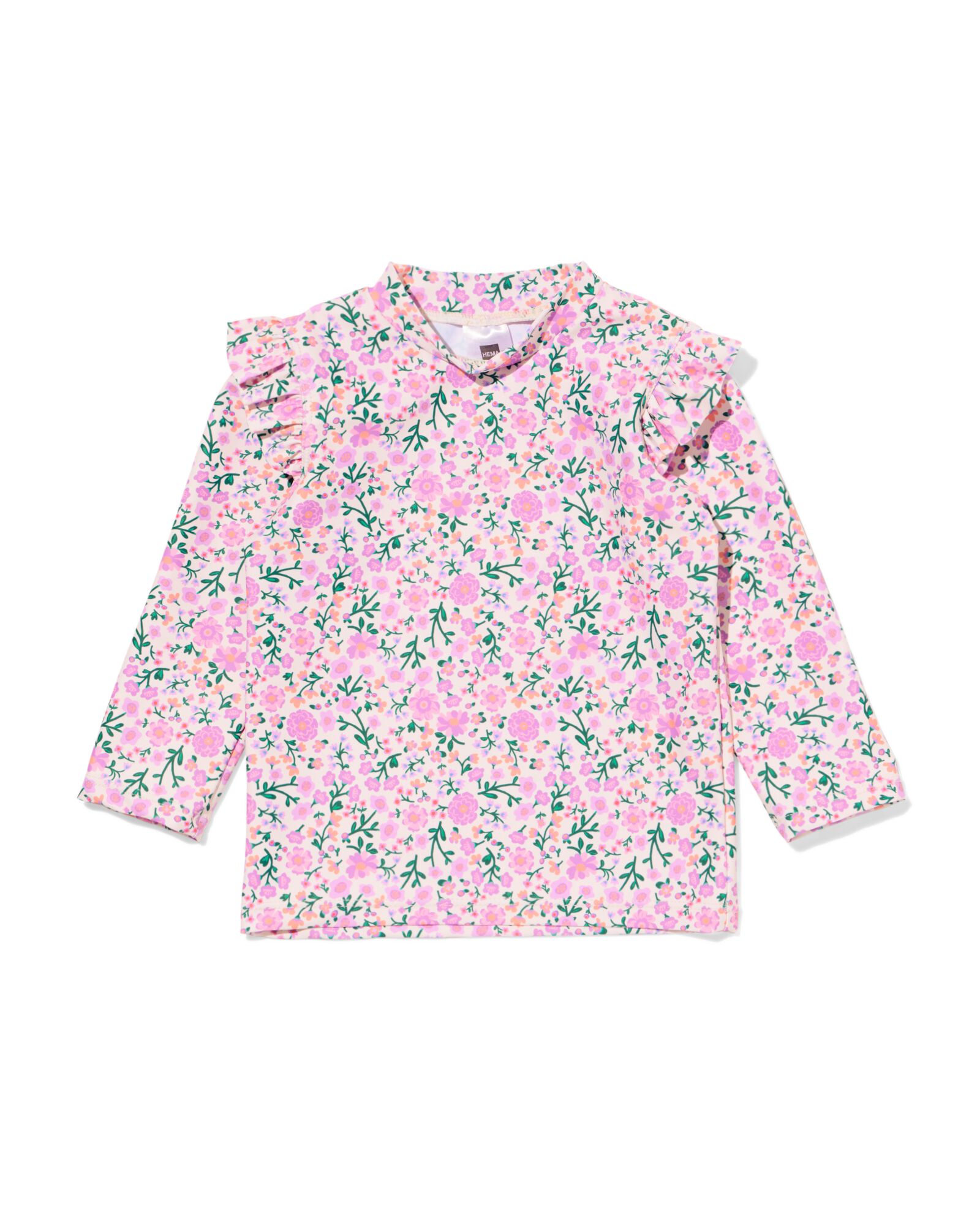 Baby-Badeshirt mit LSF 40+, Blumen bunt bunt - 33200740MULTI - HEMA