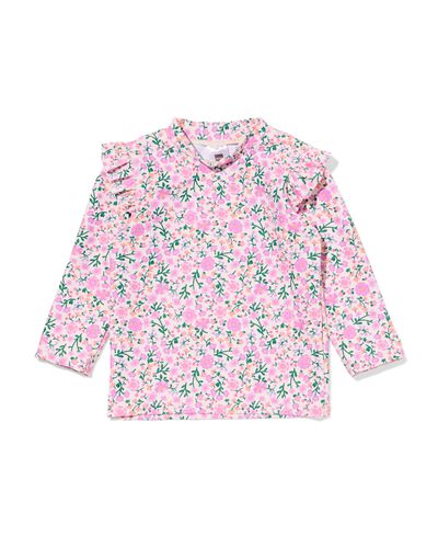 babyzwemshirt UPF40+ bloemen multi multi - 33200740MULTI - HEMA