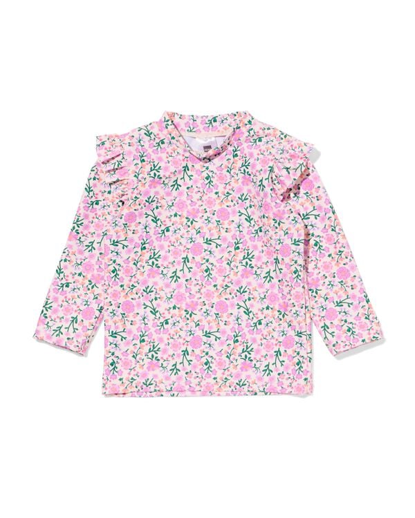 babyzwemshirt UPF40+ bloemen multi multi - 33200740MULTI - HEMA