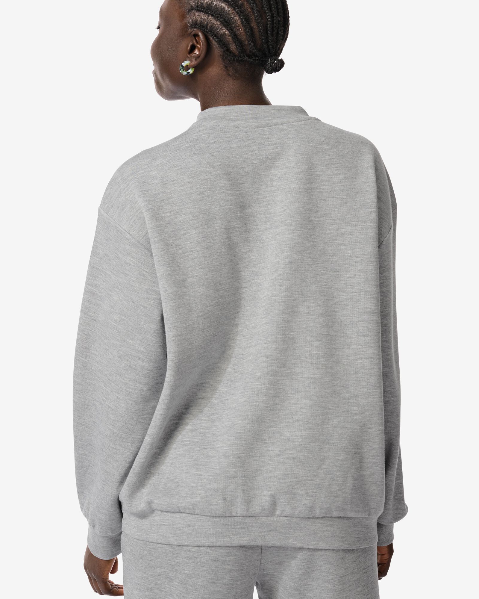 pull lounge femme gris chin&eacute; - 36070146GREYMELANGE - HEMA