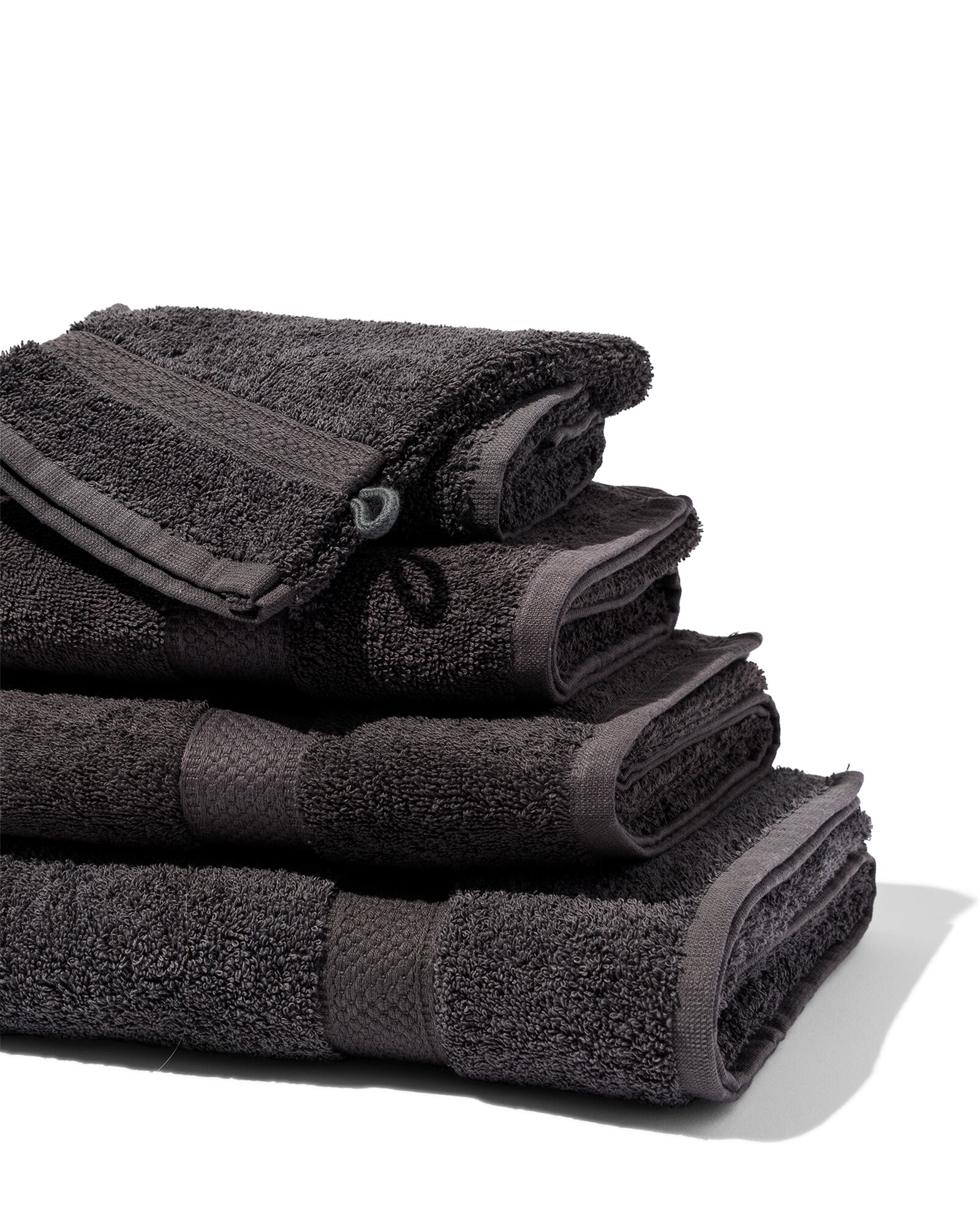 serviette de bain qualité supérieure 60 x 110 - gris foncé gris foncé serviette 60 x 110 - 5213602 - HEMA