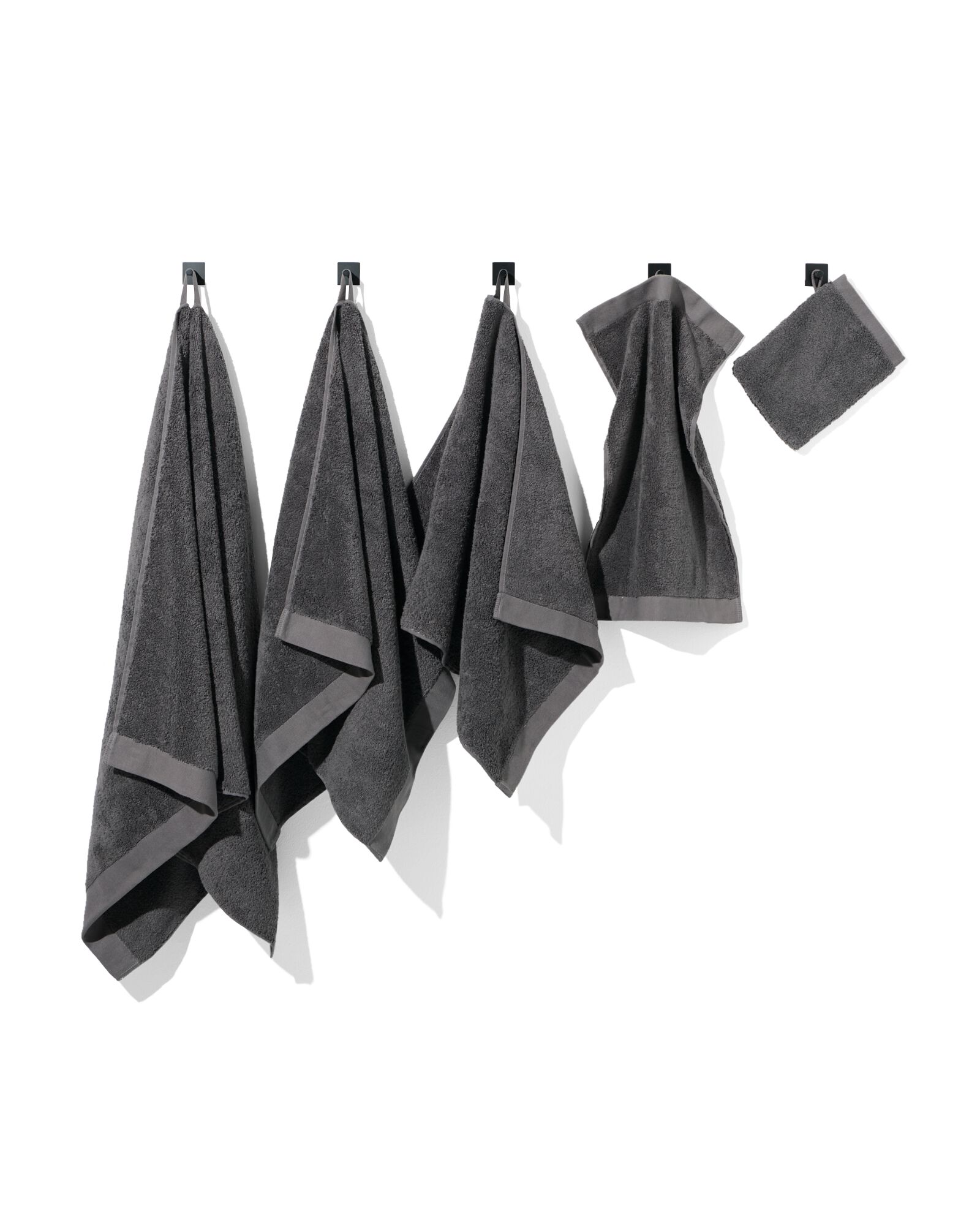 gastendoek - 33 x 50 cm - hotel extra zacht - donkergrijs uni donkergrijs gastendoekje - 5220035 - HEMA