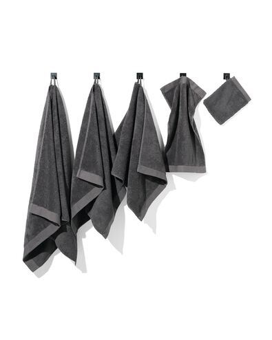 gastendoek - 33 x 50 cm - hotel extra zacht - donkergrijs uni donkergrijs gastendoekje - 5220035 - HEMA