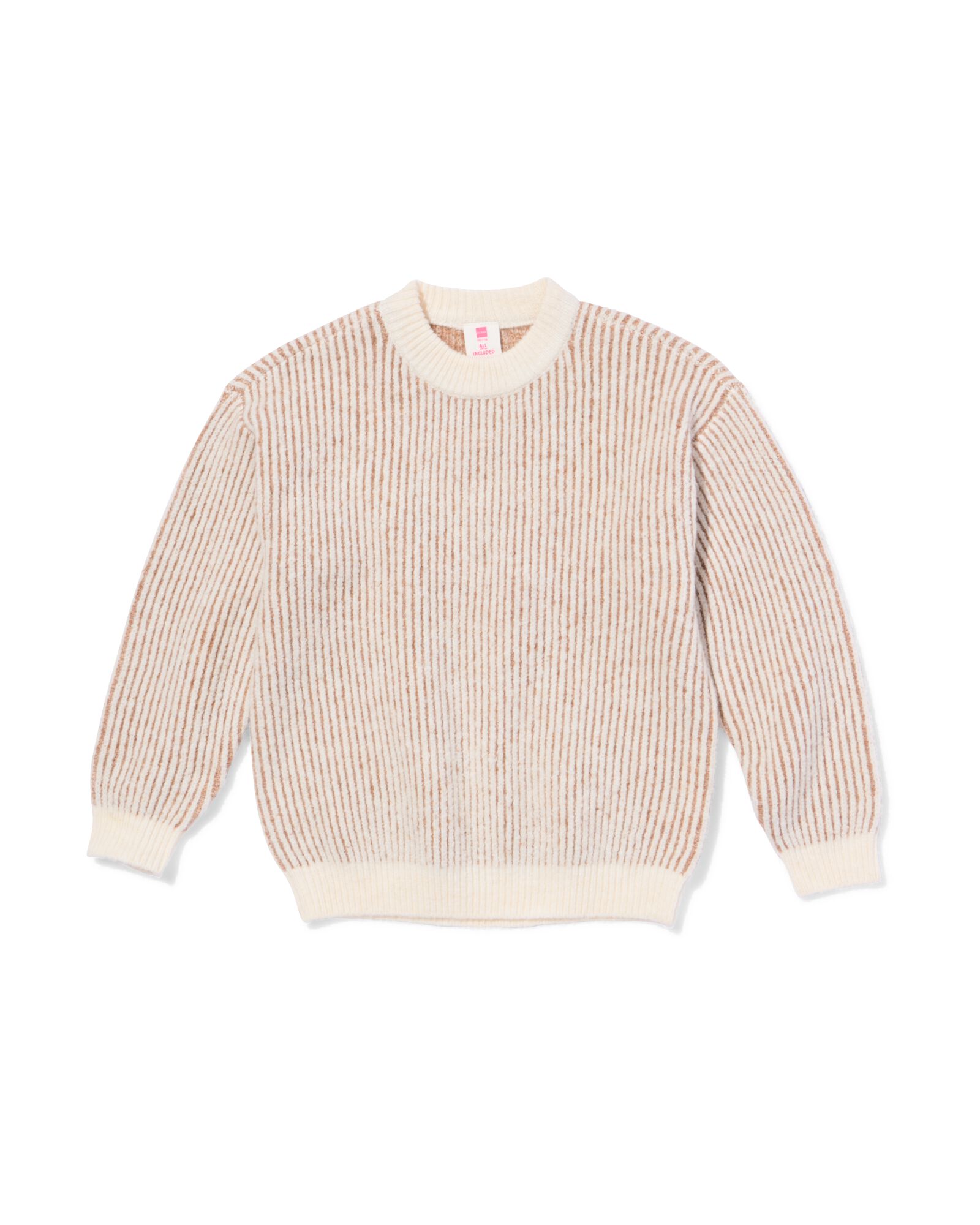 pull c&ocirc;tel&eacute; ray&eacute; enfant marron marron - 30702701BROWN - HEMA