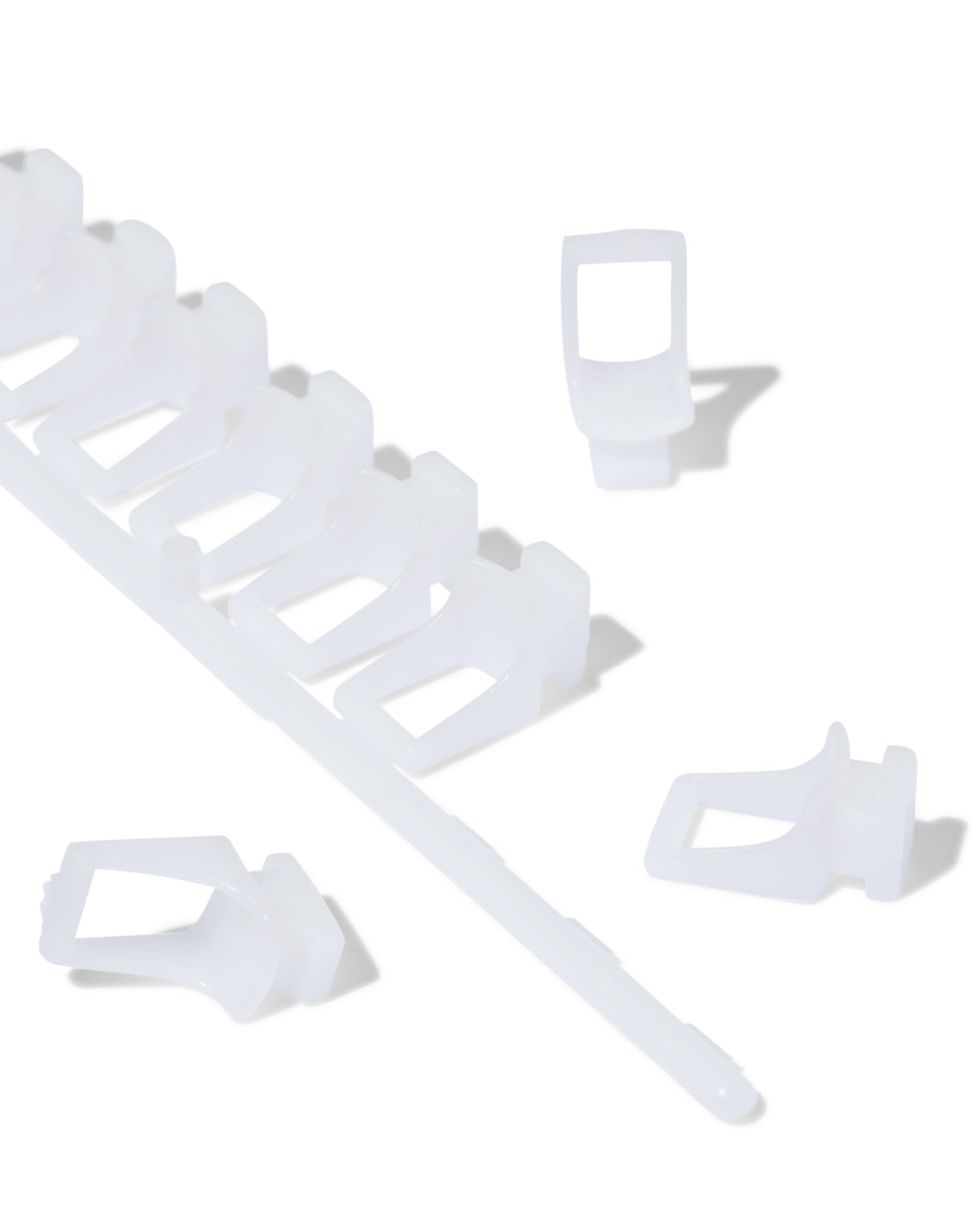 patins pour rails en U blanc - 10 pi&egrave;ces - 7502010 - HEMA