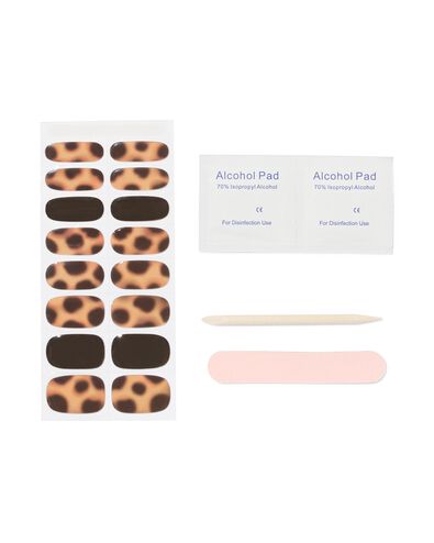gellak nagelstickers tortoise - 16 stuks - 11249077 - HEMA