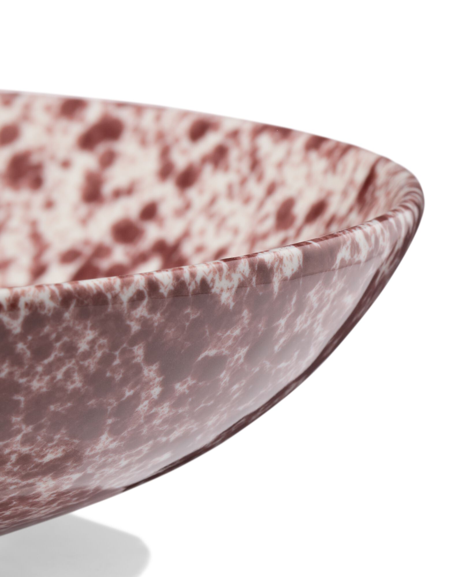 Sch&auml;lchen ⌀ 15 cm, Steingut, gesprenkelt, rot - 9650357 - HEMA