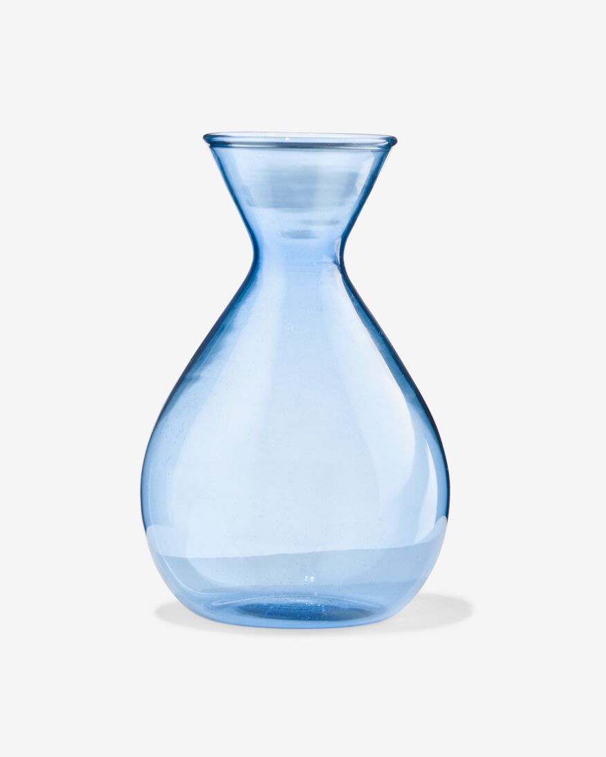 petit vase verre Ø7x10 bleu - 13323015 - HEMA