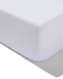 elastisches Molton-Spannbettlaken weiß weiß - 1000014041 - HEMA
