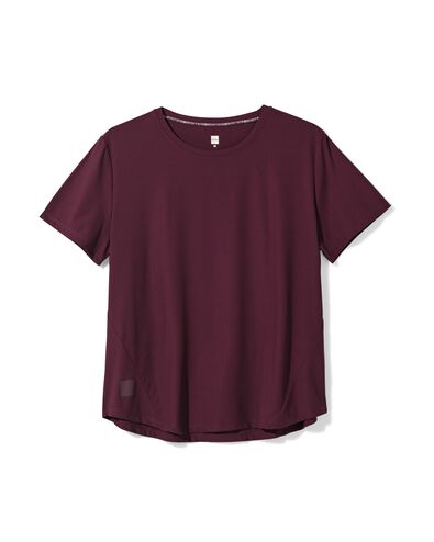 damessportshirt bordeauxrood bordeauxrood - 36000472BURGUNDYRED - HEMA