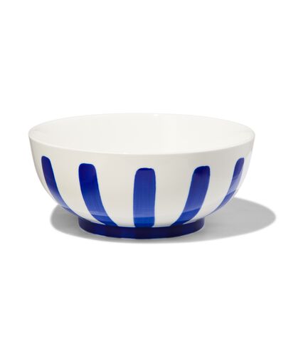 schaaltje &Oslash;15cm Tafelgenoten new bone wit met blauw - 9650021 - HEMA