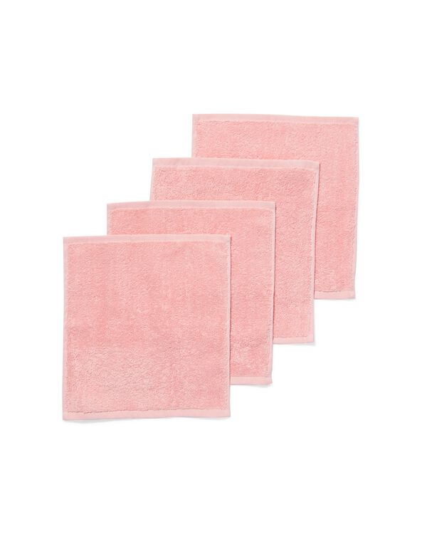 Gesichtst&uuml;cher 30&times;30cm schwere Qualit&auml;t, Hellrosa &ndash; 4 St&uuml;ck hellrosa gesichtst&uuml;chers 30 x 30 - 5282878 - HEMA