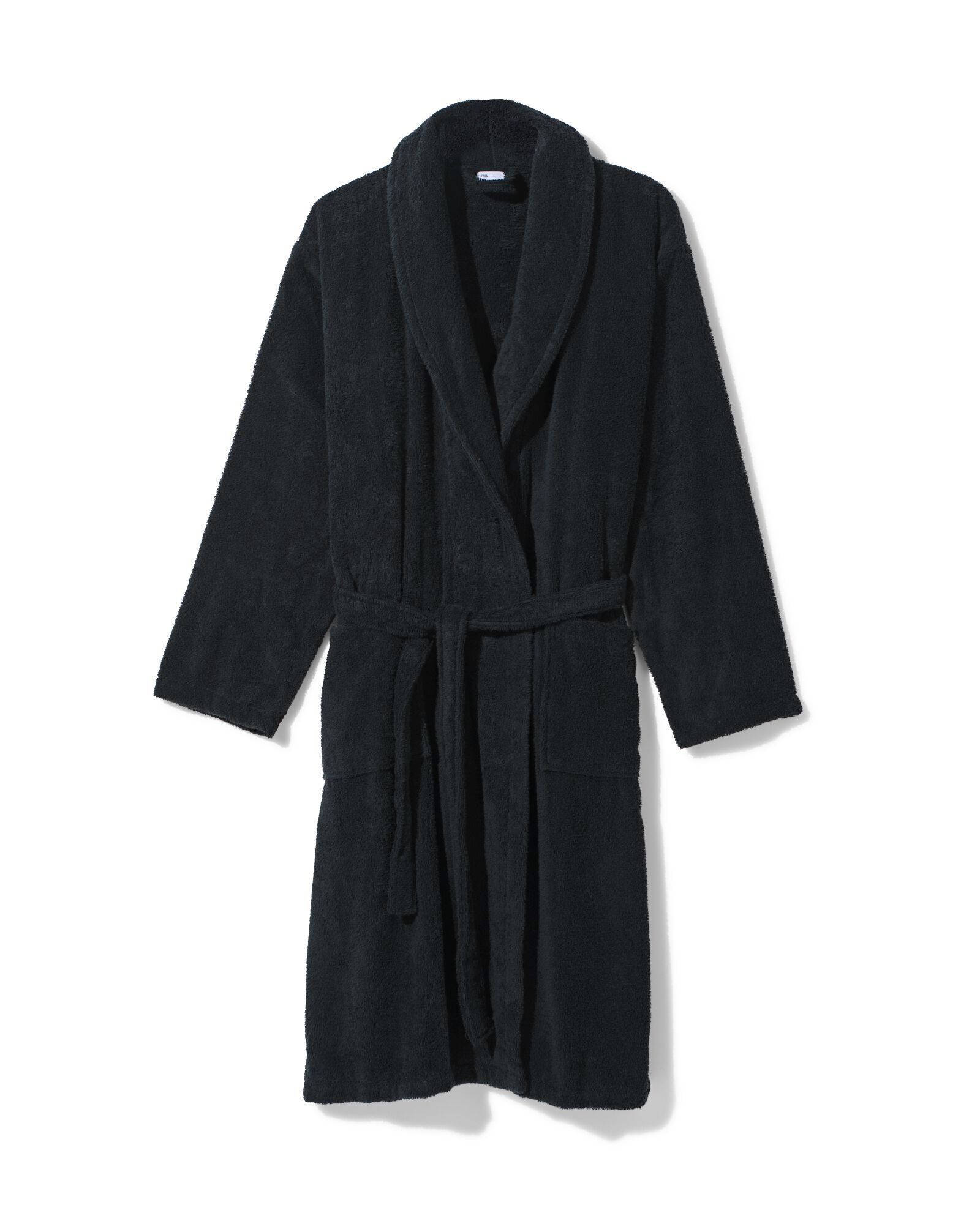 herenbadjas katoen  donkergrijs - 23680070DARKGREY - HEMA