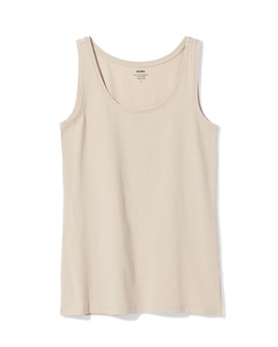 damessinglet katoen zand zand - 36303180SAND - HEMA