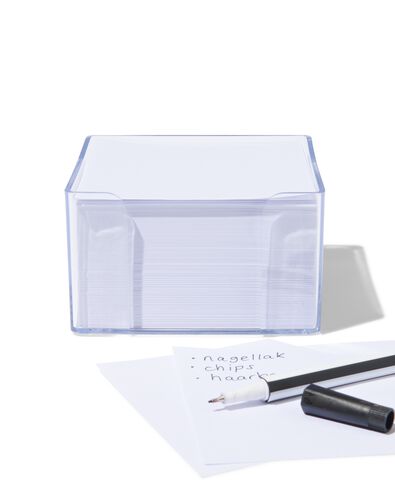 support bloc d&rsquo;aide-m&eacute;moire avec papier 9x9 - 14100183 - HEMA