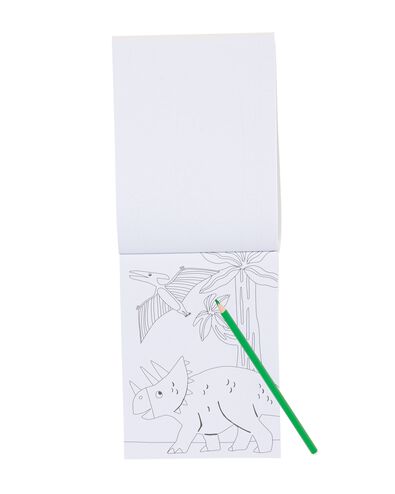 Malbuch mit Aufklebern, Dinosaurier, ab 3 Jahren - 15910228 - HEMA