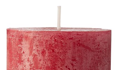 rustikale Kerze, 7 x 19 cm dunkelrot 7 x 19 - 13503265 - HEMA