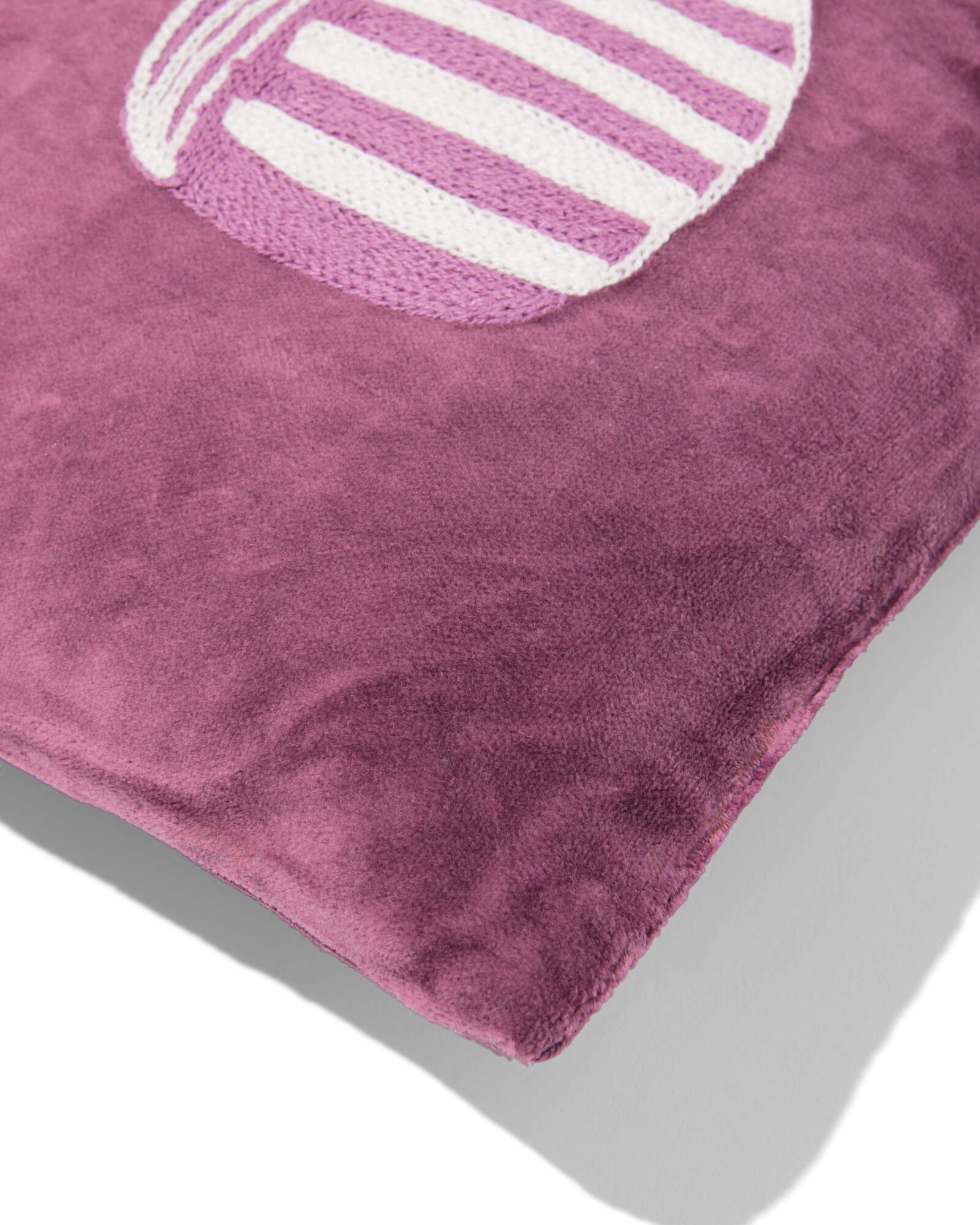 Kissen mit Schleife, 40 x 40 cm, Velours, Rot - 7325161 - HEMA