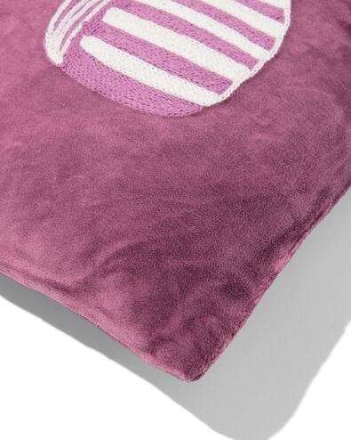 Kissen mit Schleife, 40 x 40 cm, Velours, Rot - 7325161 - HEMA