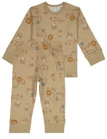 pyjama bébé coton safari marron marron - 1000028707 - HEMA