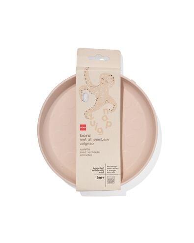 Teller mit abnehmbarem Saugnapf, 19 cm, beige - 33502952 - HEMA