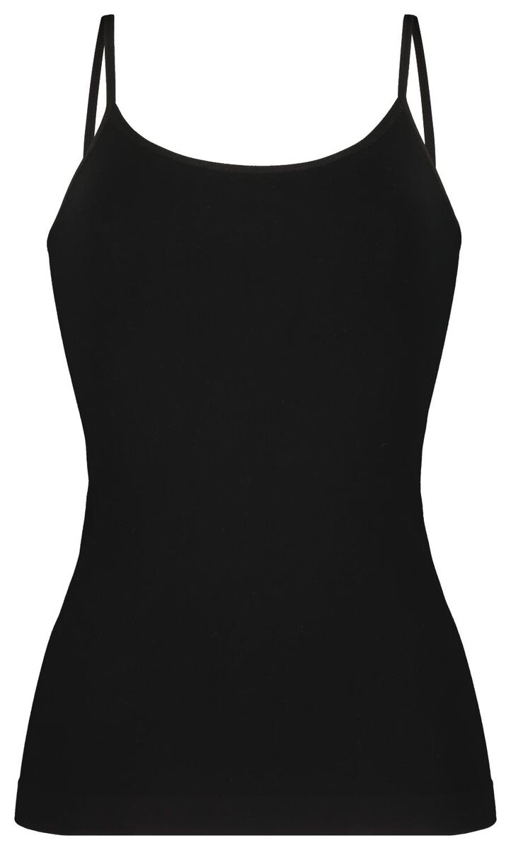 Damen-Hemd mit Bambus, leicht figurformend schwarz schwarz - 1000021222 - HEMA