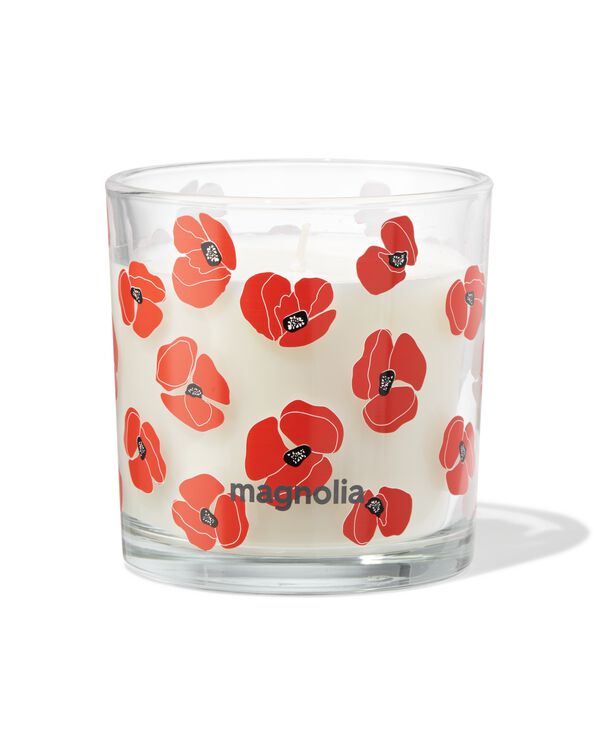 geurkaars in glas ⌀10x10cm magnolia - 13507584 - HEMA