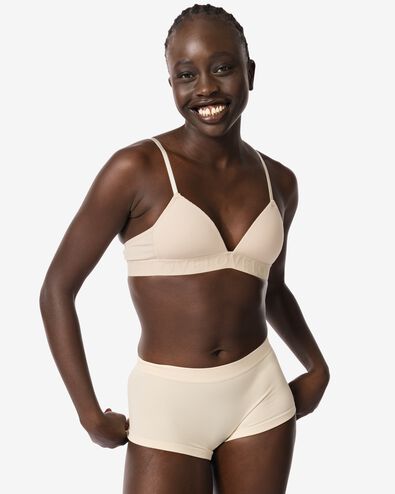 Nahtlose Damen-Boxershorts, gerippt nude - 21950204NUDE - HEMA